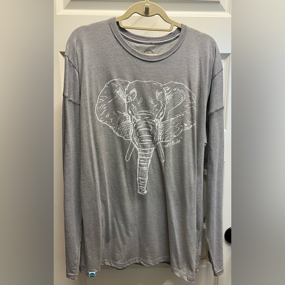 30a Gray Long Sleeve Shirt with Alabama Elephant Design